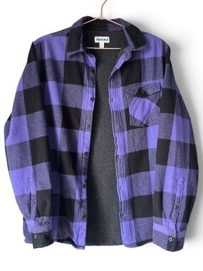 Abound - Women's Thermal Lined Relaxed Plaid Shirt - Size S